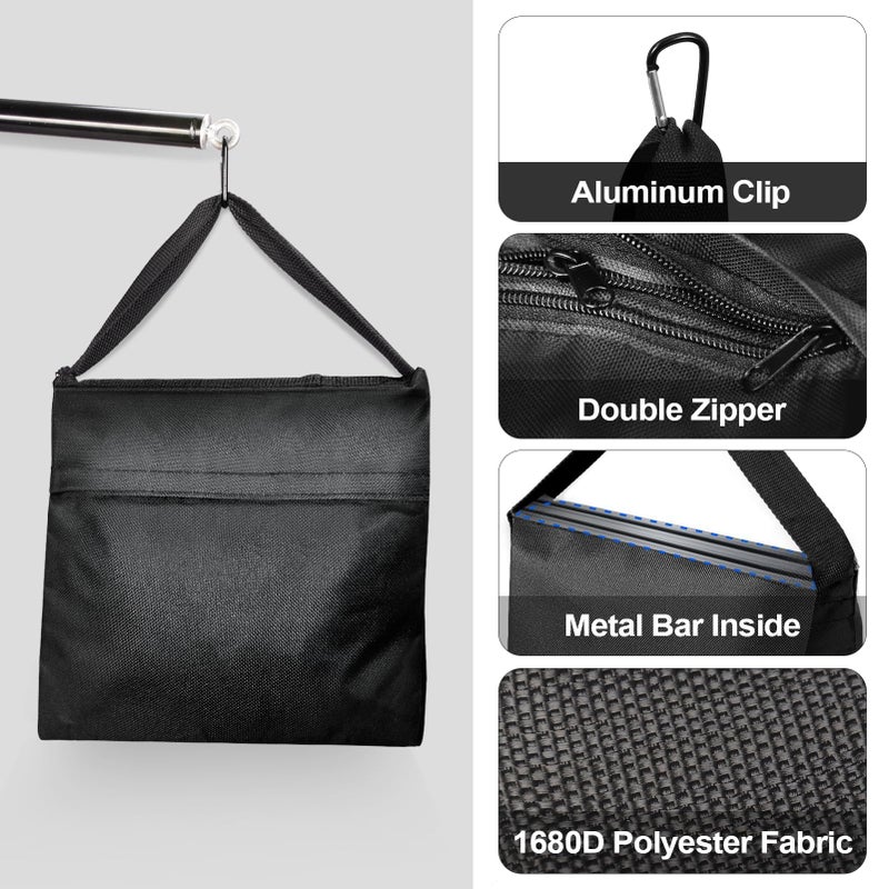 EMART Heavy Duty Sandbag Photo Studio Weight Bag Saddlebag Design for Photography Light Stand Tripod, Outdoor Patio, Sports, Pop up Tent, Umbrella Base, Camping, Fishing Chair -4 Packs Set(Black) - Image 5
